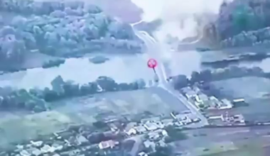 More drone footage of the Ukrainian Airforce bombing bridges in the Kursk area.