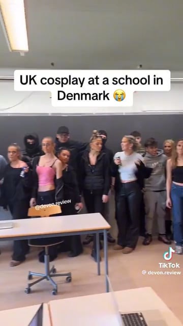 Danish students cosplaying as British