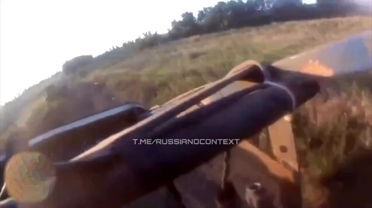 A Russian serviceman recorded the moment of the attack of a Ukrainian FPV drone on his camera.