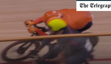 Dutch rider disqualified for headbutt on GB's Ollie Wood in chaotic Madison final