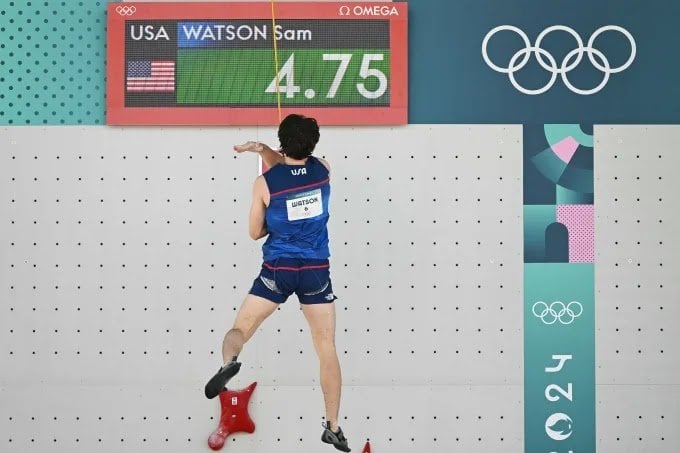 American teenager Sam Watson sets world record in speed climbing at Paris Olympics