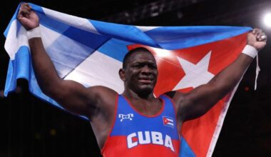 Mijain Lopez of Cuba wins his FIFTH consecutive gold medal in Greco-Roman wrestling