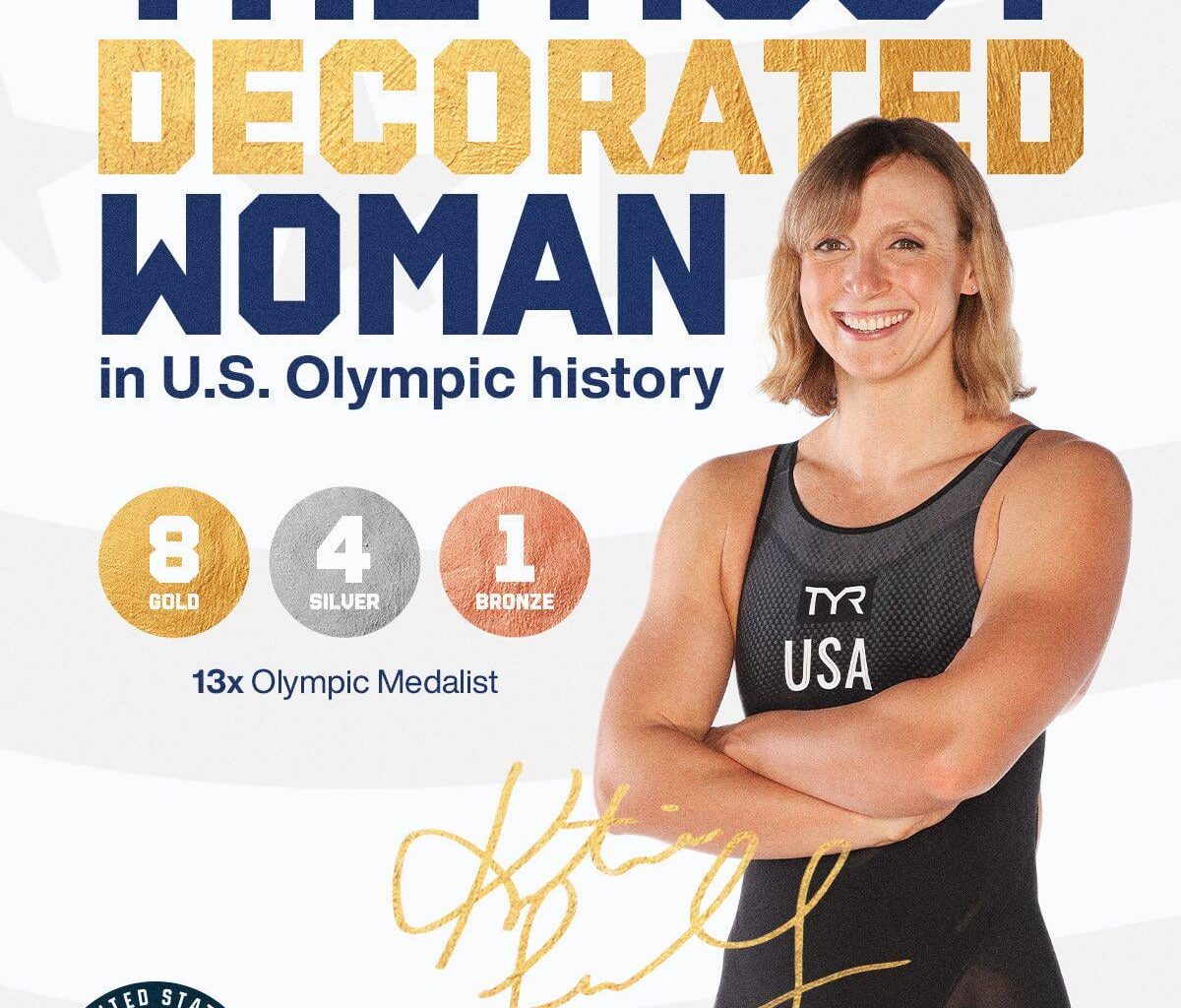 Katie Ledecky Officially Becomes the Most Decorated Woman in US Olympic History