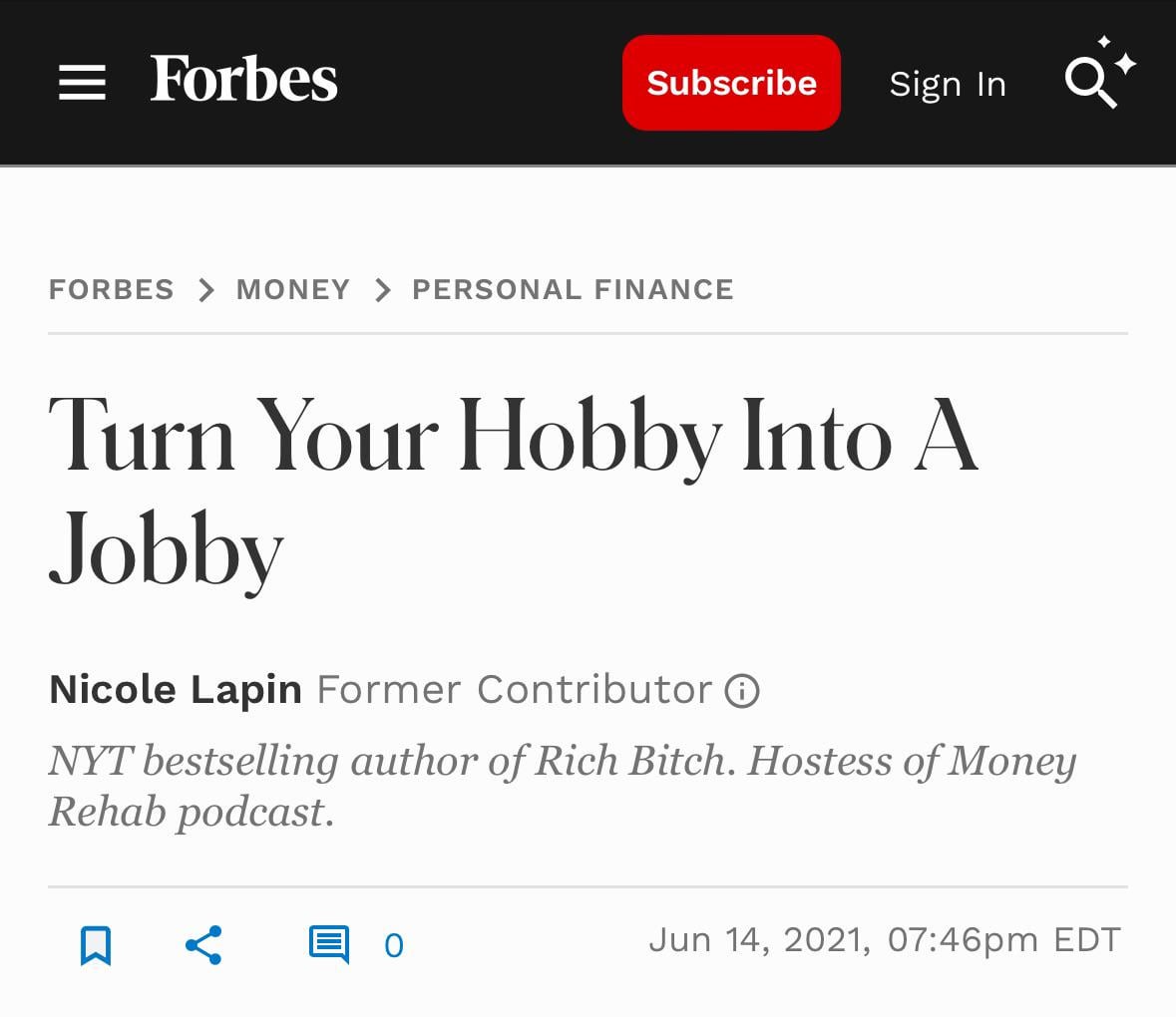 Turn your Hobby into a Jobby