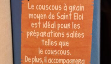 Ingrédients recommandés pour faire un couscous : du couscous