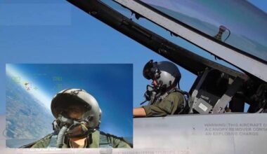 UA F16 pilots are outfitted with JHMCS helmet mounted sighting system made by Elbit. Left photo is stock.