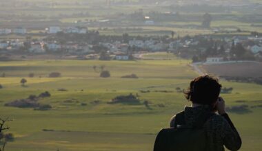 My taking a photo of my friend taking a photo from Oroklini hill