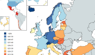 [OC] 2023 Average Wage per Hour Worked in OECD Countries (2022 PPP USD)