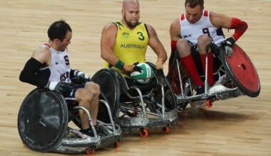 Are you watching the AUS vs GBR Wheelchair Rugby? It is live now and is a super close game!