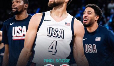 Team USA Men’s Basketball beats Team Serbia 95-91 and moves on to the gold medal game against France