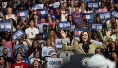 Harris Rides Momentum to Arizona, for What Campaign Says Is Largest Rally Yet