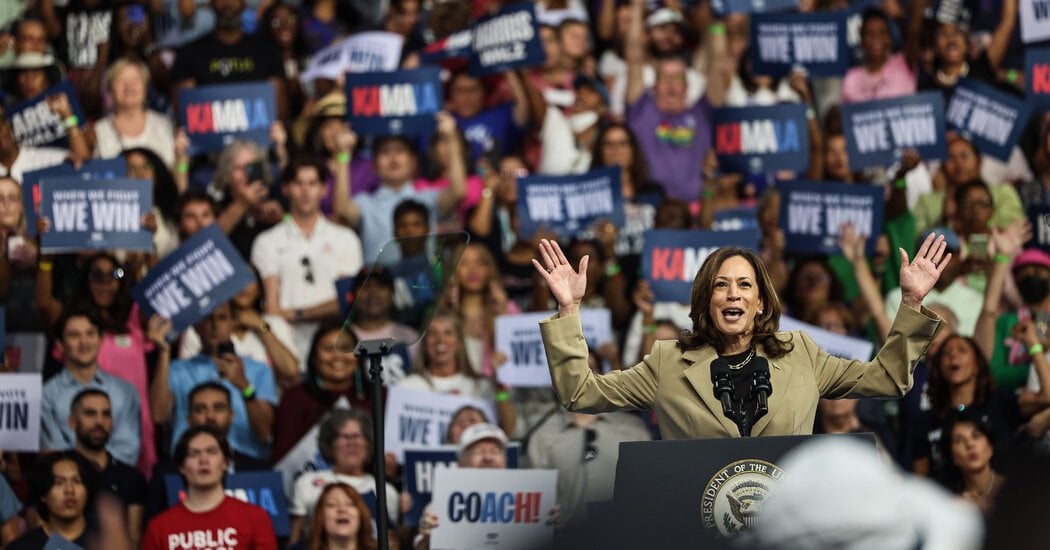 Harris Rides Momentum to Arizona, for What Campaign Says Is Largest Rally Yet