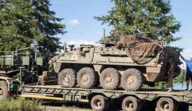 Evacuation of the damaged Stryker armored personnel carrier of the AFU from the Kursk region.