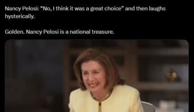 Nancy Pelosi is a national treasure.