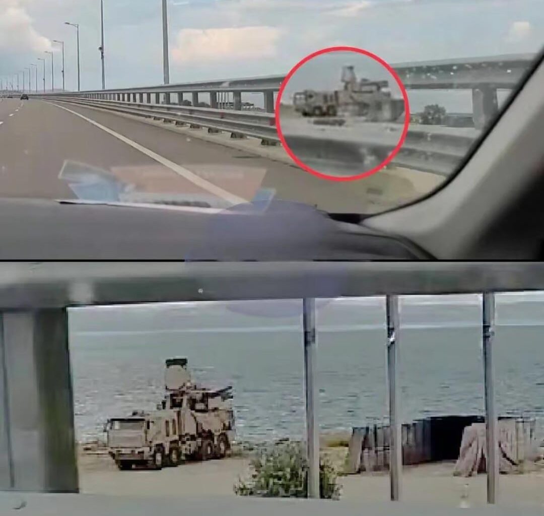 Rare Pantsir-S1M SAM System defending Kerch Bridge Spotted by Passerby’s. (Geolocate?)