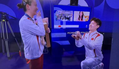 Liu Yuchen proposed Olympic gold medal winning girlfriend YQ Huang