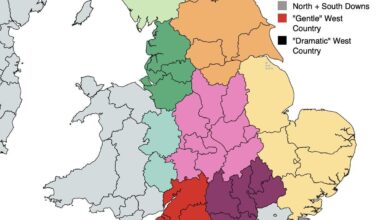 England if its regions were based solely on physical geography. Note- this is a simplified map and obviously doesn't go into the finer details of England's geography. The format also meant I had to stick to established county lines so places like High Peak and Exmoor are outliers.