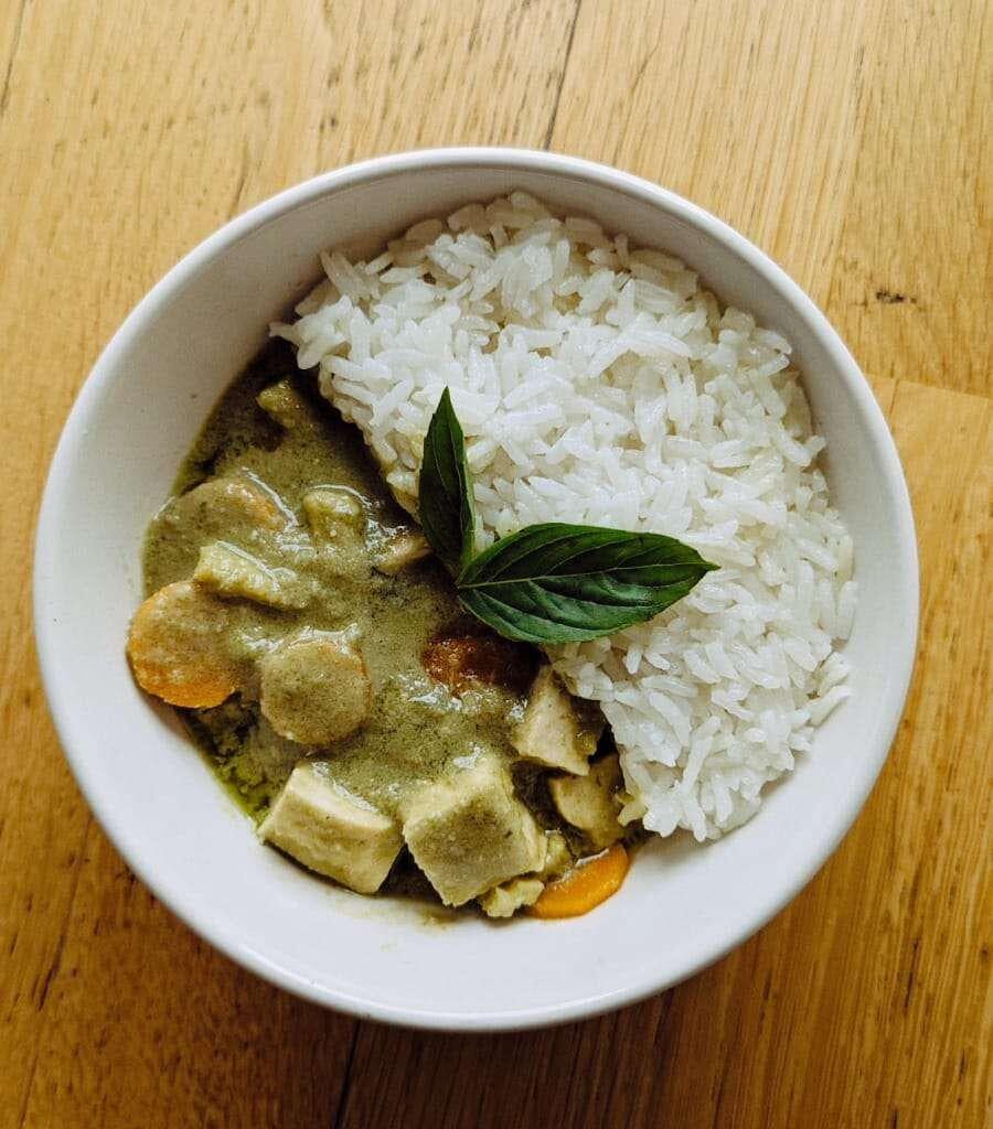 Mon premier essai de faire du curry vert thaï