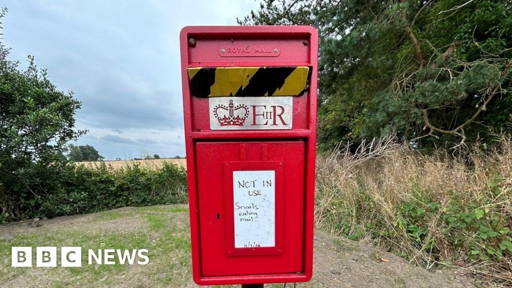 Northumberland postbox closed because snails eating mail