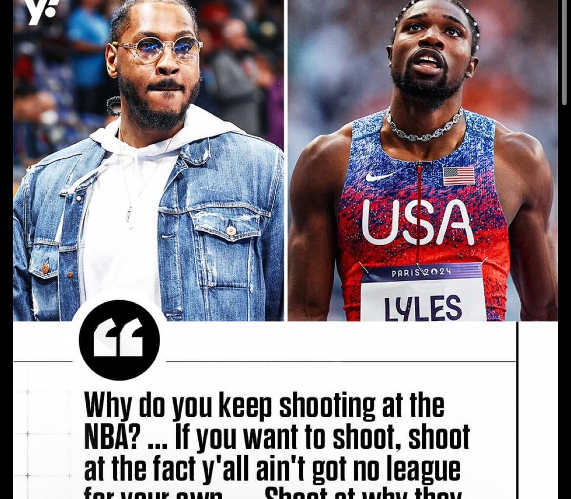 Carmelo Anthony Asks Noah Lyles to focus on getting a league for Track and Field