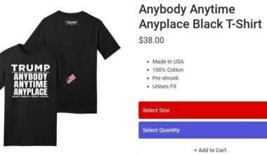 Trump Is Selling 'Anybody Anytime Anyplace' Shirts Despite Saying He Wouldn't Attend a Previously Agreed Upon Debate on ABC