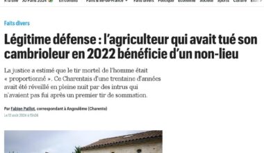 Légitime défense : l’agriculteur qui avait tué son cambrioleur en 2022 bénéficie d’un non-lieu