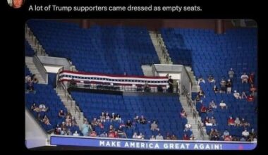 A lot of Trump supporters came dressed as empty seats