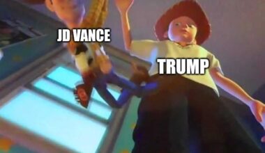 JD Vance somehow disappearing from the ticket due to getting removed, dropping out, or falling out of the sky in 3, 2...