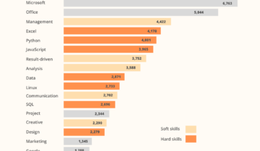 [OC] The top 20 resume keywords from 12,344 resumes