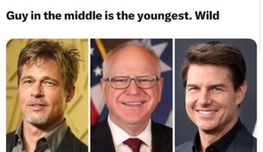 Fun fact: Tim Walz is younger than Brad Pitt & Tom Cruise!!