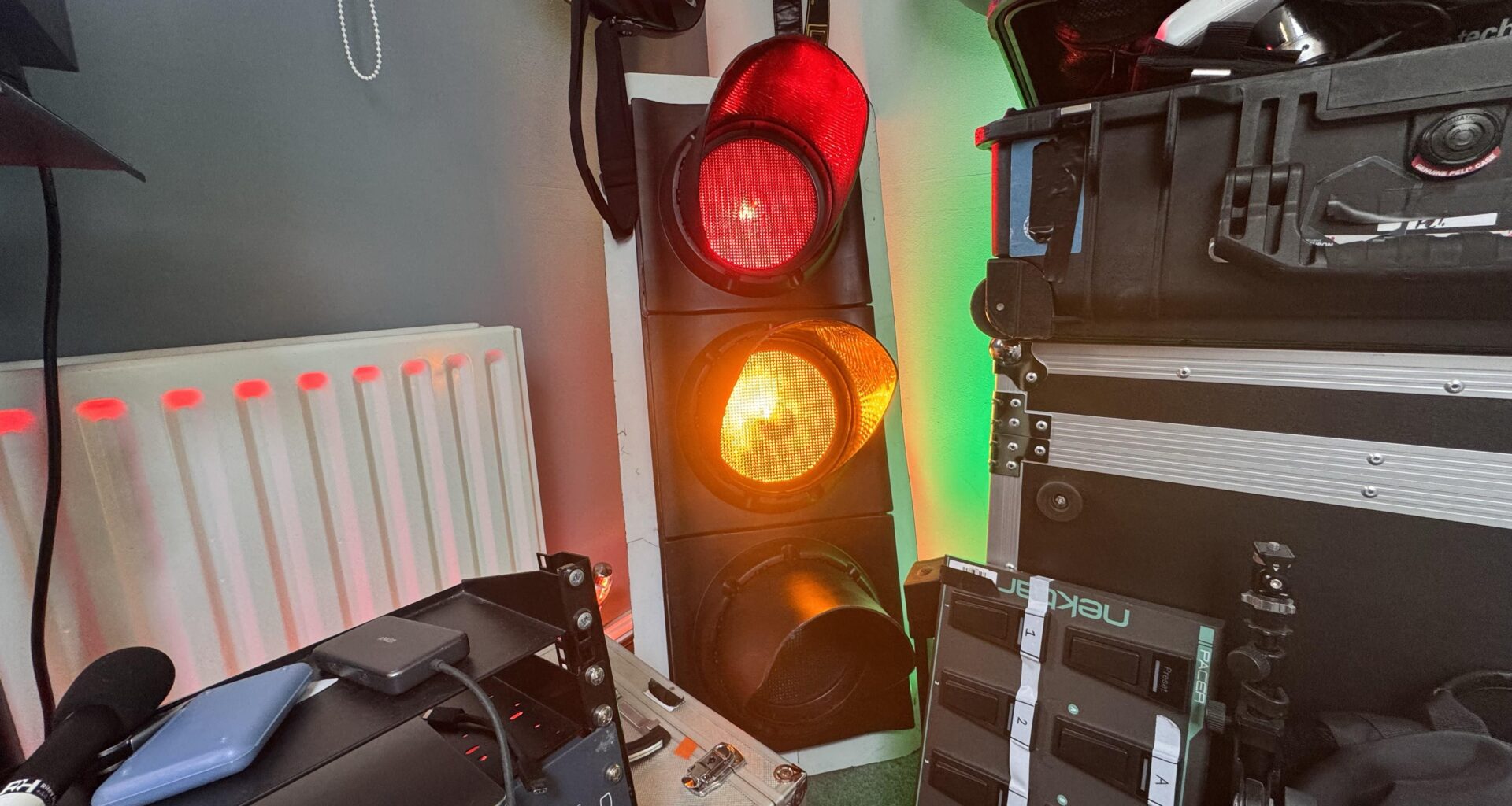 I've got a traffic light in my room. You can control it live online.