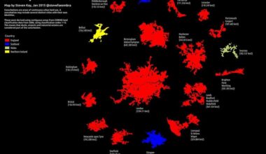 UK Urban Conurbations Ranked by Area