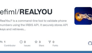 GitHub - RealYou? is a command-line tool to validate phone numbers using the IRBIS API. It securely stores API keys and retrieves detailed information about phone numbers.