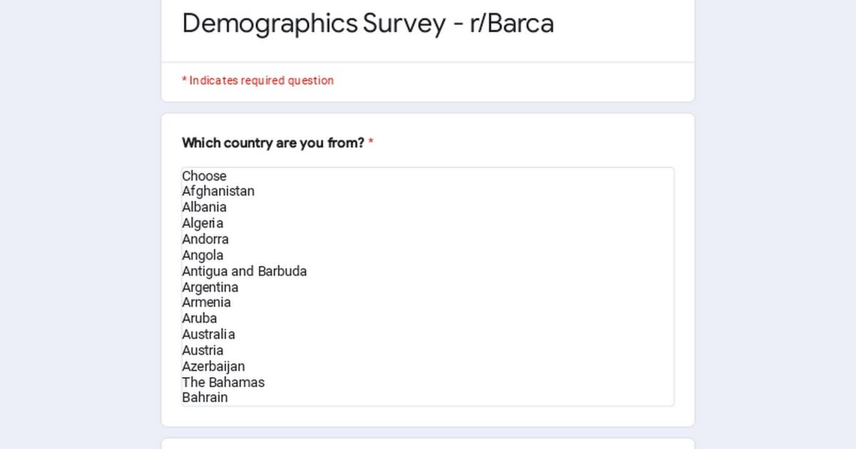 r/Barca - Demographics Survey 2024