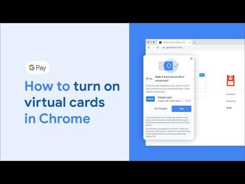 How to turn on virtual cards in Chrome