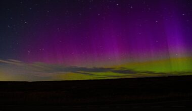 I missed the last aurora, finally captured it last night in the Peak District.