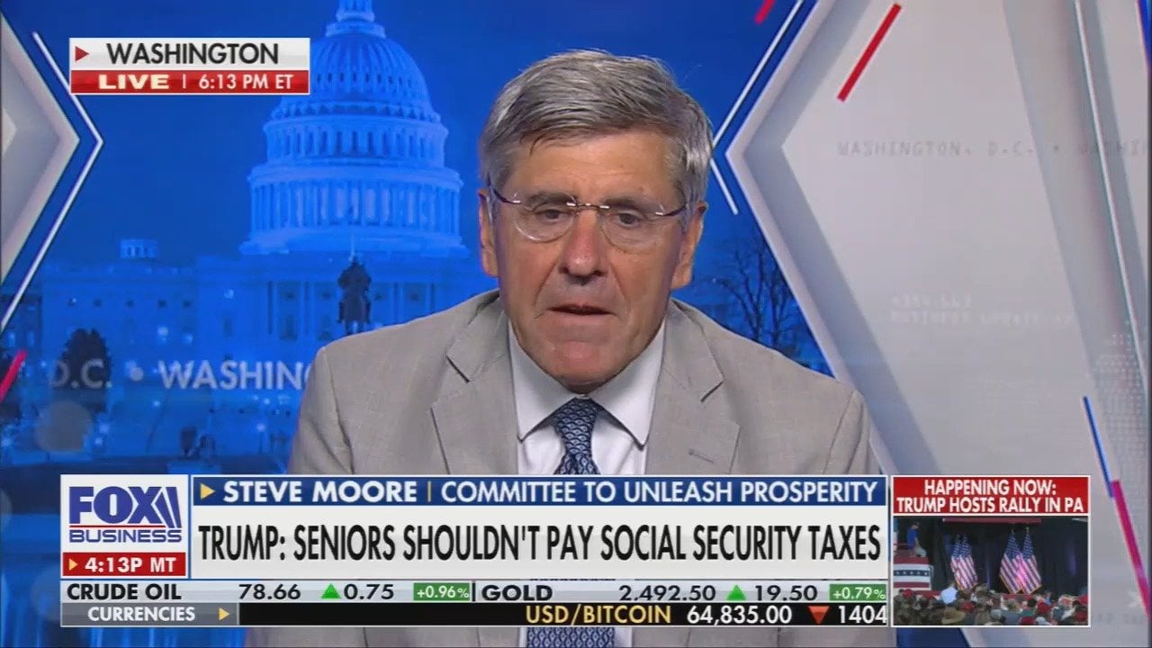 Project 2025 contributor Stephen Moore: “We want people to keep working” into their 70s