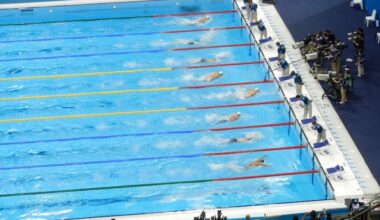 The reason why ties are common in swimming. The tolerance on an Olympic swimming pool is 3 centimeters in length in variance per lane, so there is no way to ensure that one swimmer didn’t have a shorter length of pool to swim than another.