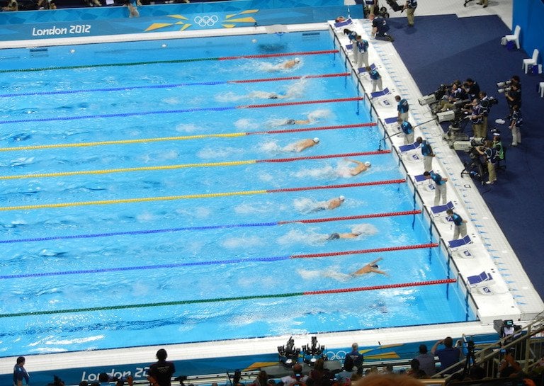 The reason why ties are common in swimming. The tolerance on an Olympic swimming pool is 3 centimeters in length in variance per lane, so there is no way to ensure that one swimmer didn’t have a shorter length of pool to swim than another.