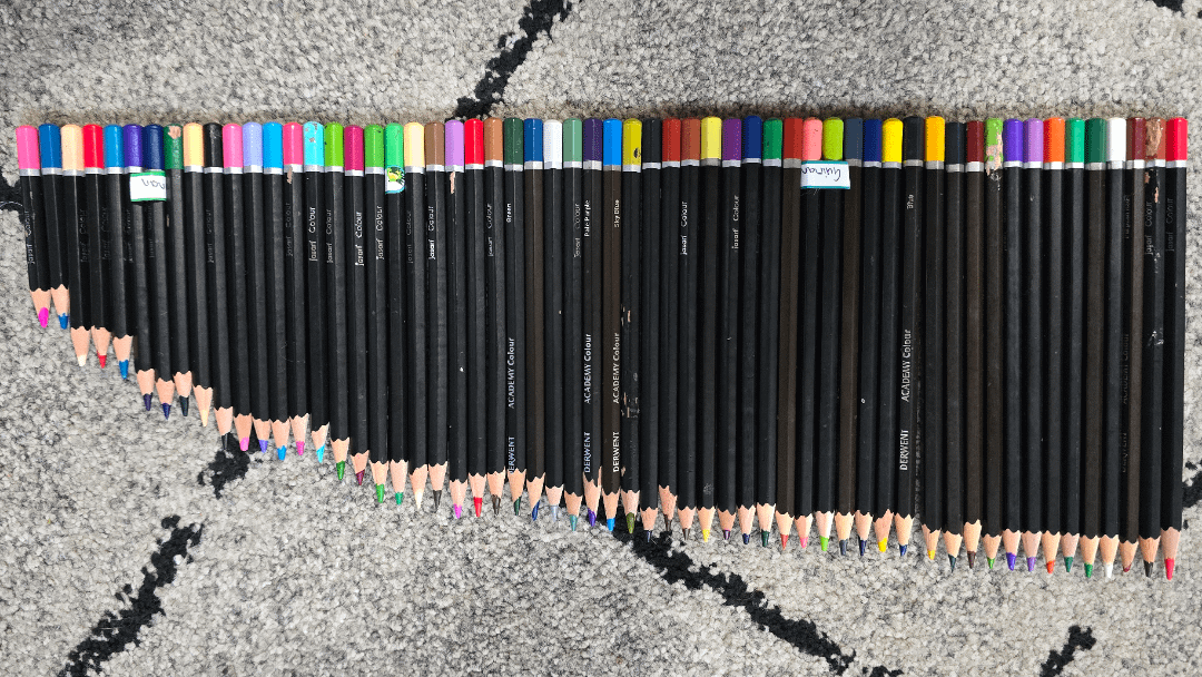 My daughter's (9yo) coloured pencil preference, graphed. [OC]