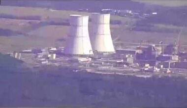 The Russian Kursk nuclear power plant (NPP) as it was seen from the lens of Ukrainian reconnaissance UAV.