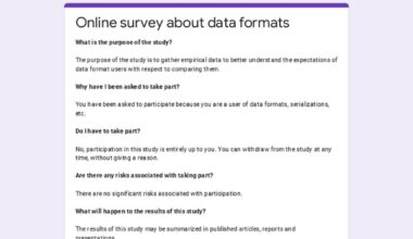 Survey on data formats