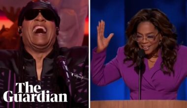 Oprah to Stevie Wonder: celebrities take to stage on day three of Democratic convention