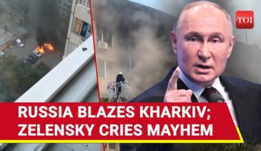 Putin’s ‘Guided Bomb’ Blows Up Kharkiv Building; Massive Fire Erupts, Plume Of Smoke Billows | Watch