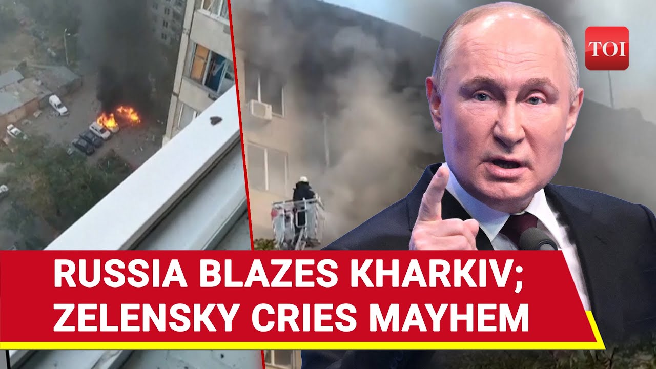 Putin’s ‘Guided Bomb’ Blows Up Kharkiv Building; Massive Fire Erupts, Plume Of Smoke Billows | Watch