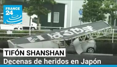 Tifón Shanshan llega a Japón; casi un millón de personas llamadas a evacuar • FRANCE 24