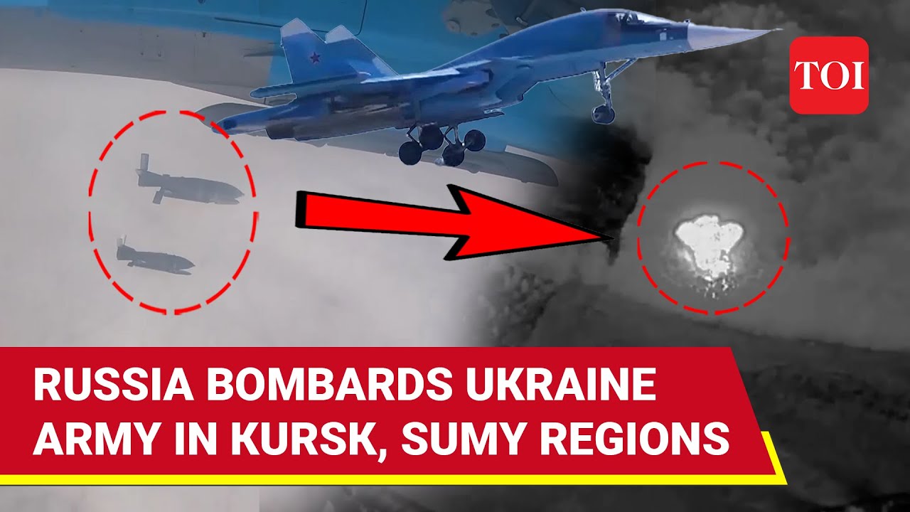 Russian Air Force 'Wipes Out' Ukrainian Soldiers, NATO Vehicles In Kursk; Moscow Bombs Sumy | Watch