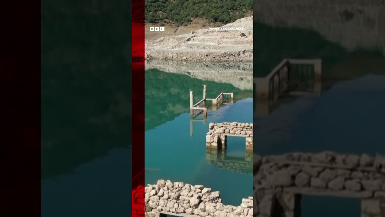 Ruins of a lost Greek village re-emerge after drought. #Greece #BBCNews