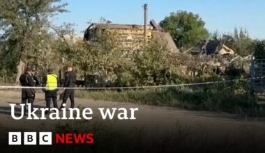 Children injured in deadly Russian attack on Ukraine | BBC News