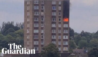 Fire breaks out at tower block in south-east London